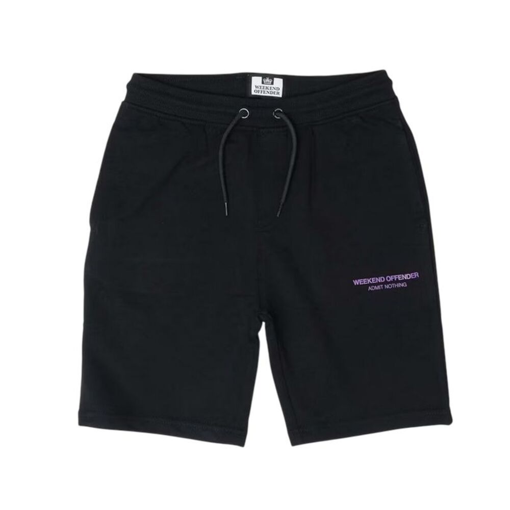 Weekend Offender Boys Cascade Jersey Regular Shorts / Black